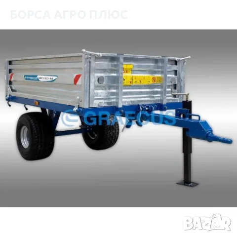 Ремарке едноосно с механично разтоварване GRAECUS MT1000-M