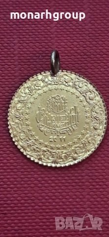 Златна монета /25 пиастъра/Кемал Ататюрк, снимка 3 - Нумизматика и бонистика - 54134595