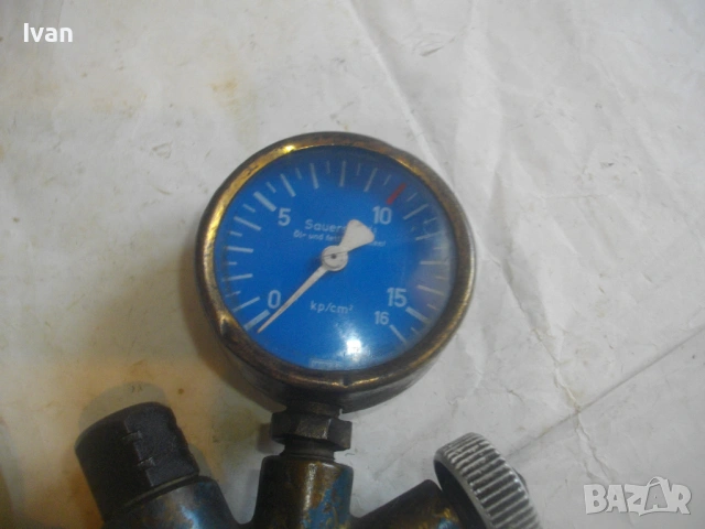 HORNUNG 0-315 bar НЕМСКИ ОРИГИНАЛЕН РЕДУЦИР ВЕНТИЛ ЗА КИСЛОРОД ЗА ОКСИЖЕН СТАРО КАЧЕСТВО МАСИВЕН , снимка 6 - Други инструменти - 54542764
