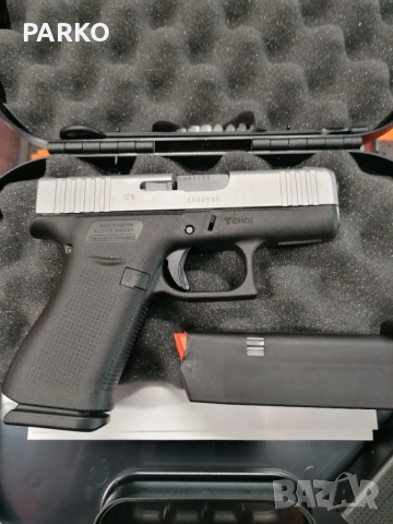 Glock 43 X 9х19 FS Silver slide NS steel , снимка 2 - Бойно оръжие - 54698531