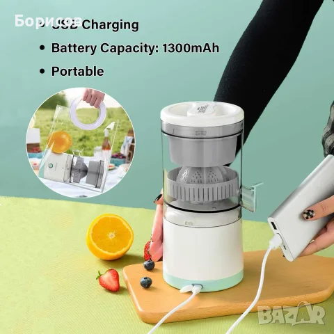 Електрическа сокоизстисквачка MIGECON Electric Citrus Juicer, снимка 8 - Сокоизстисквачки и цитрус преси - 55493310