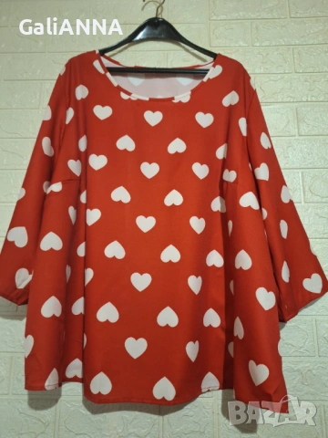 СТРАХОТНА НОВА ТУНИКА 3XL- 4XL, снимка 2 - Туники - 54504718