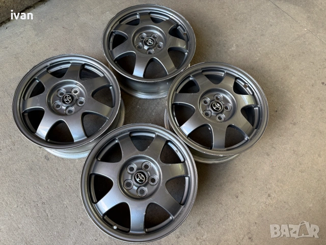 4 бр. оригинални алуминиеви джанти Toyota 16 цола 5x100 , централен отвор 54.1, ET45, 6J, снимка 6 - Гуми и джанти - 55232665