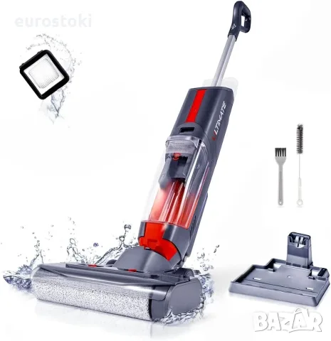 Atvel F16 Ultimat Безжична лека прахосмукачка за мокро/сухо почистване с двоен резервоар и моп 