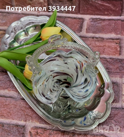 Кошничка Мурано, снимка 2 - Декорация за дома - 54736301