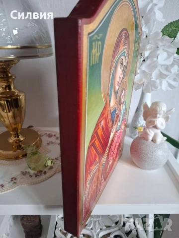 Икона Рисувана в/у дърво , снимка 5 - Икони - 54641769