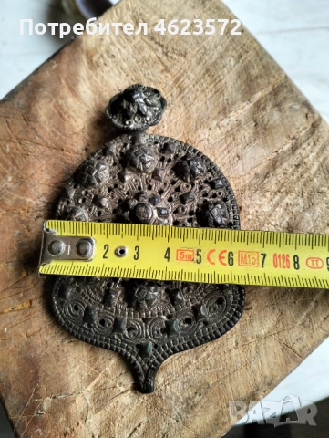 Стара сребърна пафта, снимка 7 - Антикварни и старинни предмети - 53996398