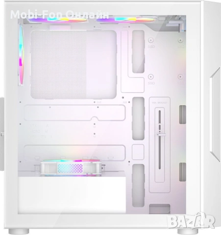 Компютърна кутия 1stPlayer TRILOBITE T7, бял - T7-WH-4F1-W, снимка 3 - Захранвания и кутии - 54096421