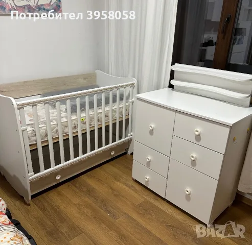 Дървена кошарка със детски скрин, снимка 2 - Кошарки - 55621578