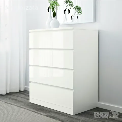 Скрин IKEA MALM 4 чекмеджета, снимка 2 - Скринове - 55689638