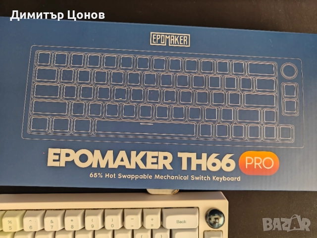 механична клавиатура EPOMAKER TH66 Pro - 65% layout, снимка 2 - Клавиатури и мишки - 55147268