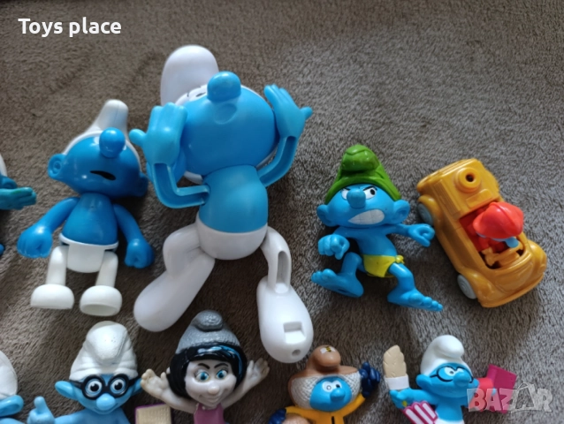 Огромна колекция смърфовете The Smurf, фигурки смърфчета Kinder, стики, снимка 3 - Фигурки - 54742834