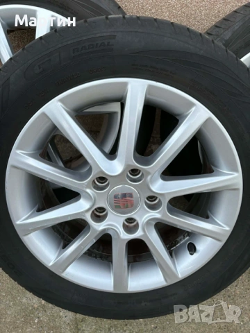 Оригинални Алуминиеви джанти 16 5х112 със летни гуми 205 55 16 дот 23г , снимка 5 - Гуми и джанти - 54118374
