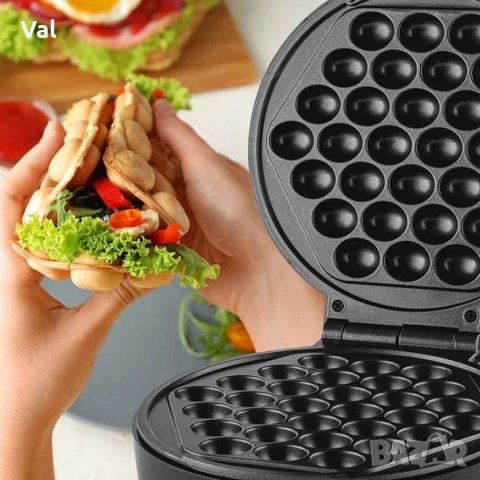Уред за гофрети бъбъл-вафла MUHLER, 1000W, снимка 3 - Гофретници - 54811943
