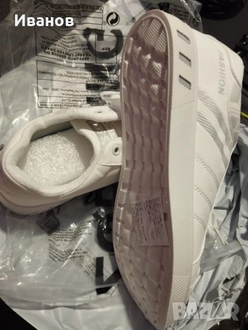 Мъжки маратонки, бели, 43 номер, нови, цена 7 евро., снимка 3 - Маратонки - 54039707