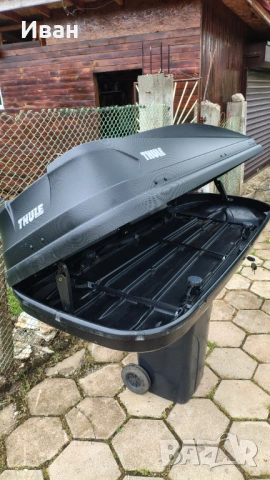 Автобокс Thule Touring L 420l + аеродинамични греди Thule , снимка 4 - Аксесоари и консумативи - 54880283