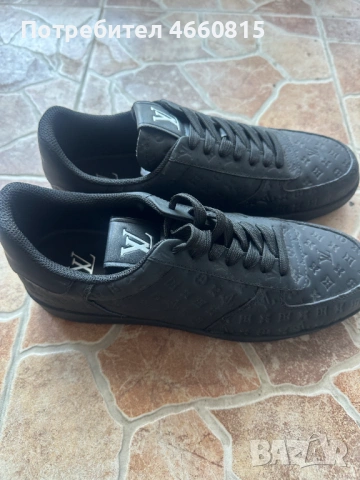 Нови мъжки обувки Louis Vuitton – черен цвят, размер 45, снимка 2 - Маратонки - 53988490