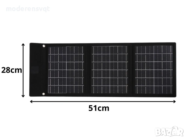 Преносим 20w соларен панел - сгъваема подложка, слънчево USB зарядно устройство, снимка 6 - Друга електроника - 54520873