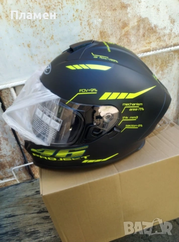 Мото каска Dual Visor – Интегрална Racing каска за мотор атв, сутер колело байк, тротинетка с карбон, снимка 17 - Аксесоари и консумативи - 54704379