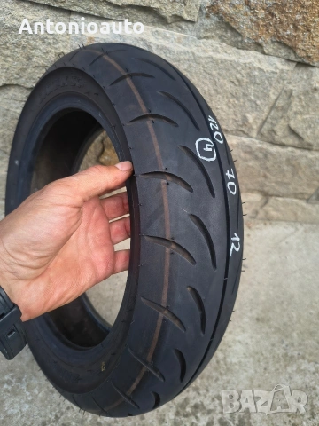 120 70 12 bridgestone battlax scf гуми скутер гума предна, снимка 2 - Гуми и джанти - 55123897