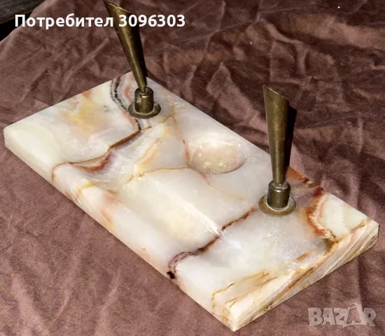 Поставка за химикали от естествен оникс , снимка 3 - Антикварни и старинни предмети - 55315063