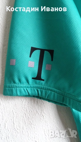Deutsche Telekom T-Mobile зелено трико вело джърси тениска, снимка 3 - Спортни дрехи, екипи - 55151374