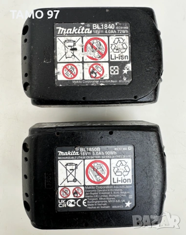 Makita BL1840 и BL1850B - Акумулаторни батерии 18V 4.0Ah и 5.0Ah, снимка 3 - Други инструменти - 54372483