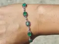 Сребърна гривна с Колумбийски Изумруди и Рубини със сертификат , снимка 4