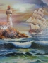 Продавам  Авторска картина „Морски пейзаж“ – Димитър Генев (Масло), снимка 2