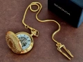 SEKONDA Джобен Мханичен Часовник Винтидж Скелетон с Оригонална Кутия, снимка 2