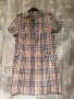 Оригинална маркова памук памучна 100% оригинала рокля риза Burberry Britain каре, снимка 5