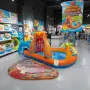 Голям детски надуваем аквапарк Bestway Lava Lagoon - Пързалка, фонтан, и улеи за топки 265x265 см, снимка 1