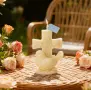 Кръст с гълъб дълбок силиконов молд форма свещи гипс сапун смола фондан декорация , снимка 1