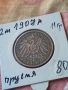 Сребърна монета от 2 марки 1907 година германската империя 49922, снимка 7
