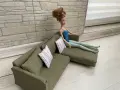 Мини диван за кукла Барби, обзавеждане за кукли, снимка 7