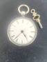 Швейцарски СРЕБЪРЕН джобен часовник 1900г. с ключе - 10 РУБИНА - ПРОМОЦИЯ, снимка 6