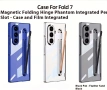 Кейс за Samsung Galaxy Fold 7 с вградрна писалка - черен/ прозрачен, снимка 2