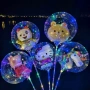 50бр Bobo балон със светлини (LED) и вътрешен фолиев балон – балон в балон ефект, снимка 5