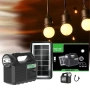 Комплект соларен фенер GD Lite GD-8017, 3 крушки, Преносим соларен панел, снимка 2