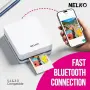 Нов Портативен цветен принтер за снимки стикери Nelko PP01 iOS Android самозалепваща хартия 60 листа, снимка 2