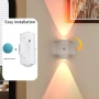 YOUYIKE 2 бр. RGB стенна лампа с променящи се цветове, магнитна нощна лампа със сензор за движение, снимка 5