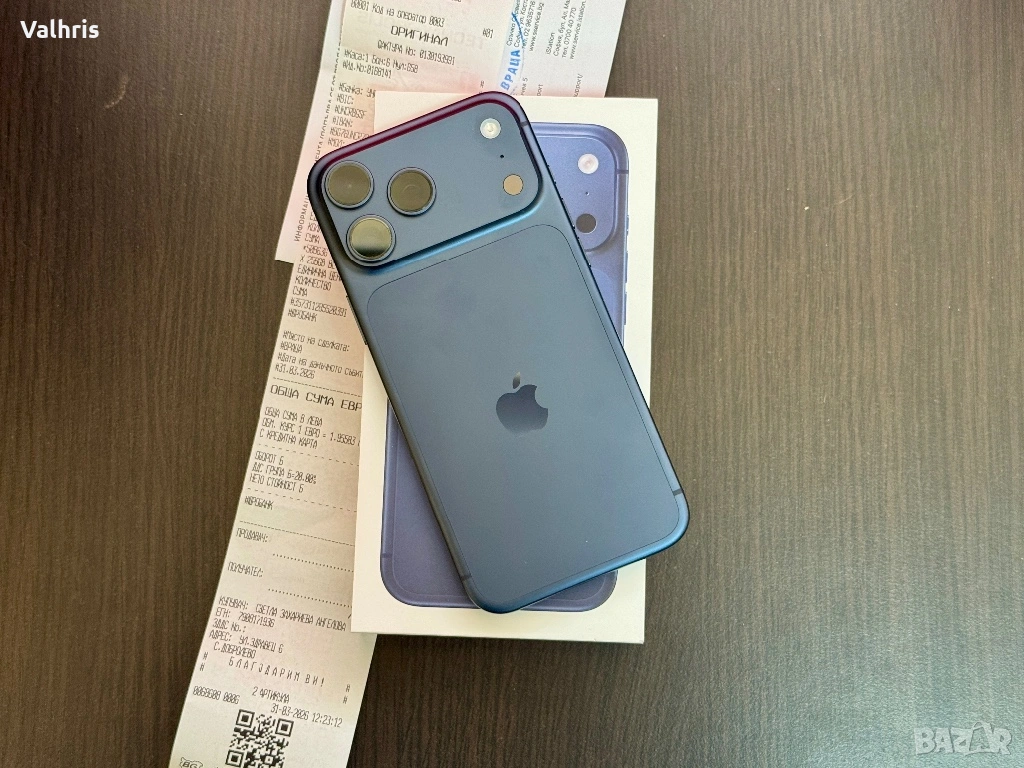 НОВ! 2г. Гаранция! Apple iPhone 17 Pro Max 256GB Deep Blue, снимка 1