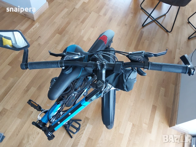 Велосипед Crosslander Compact Elegance 26″ Лeти Капли, Сгъваем Черно/Синьо, снимка 4 - Велосипеди - 55269097