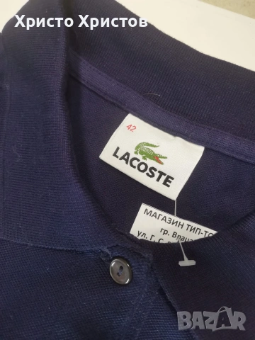 Дамска поло тениска LACOSTE, слим кройка  Размер 42, снимка 3 - Тениски - 55122030