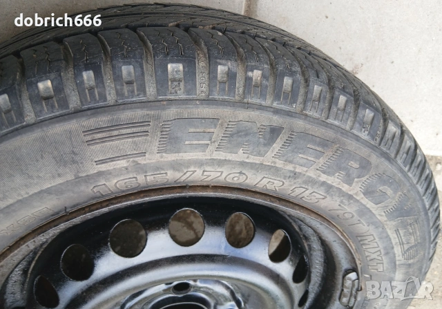 Резервна гума 13 цола 4х100 56.6 Opel Опел 4x100 джанта с гума 165/70/13 Michelin, снимка 2 - Гуми и джанти - 54641806