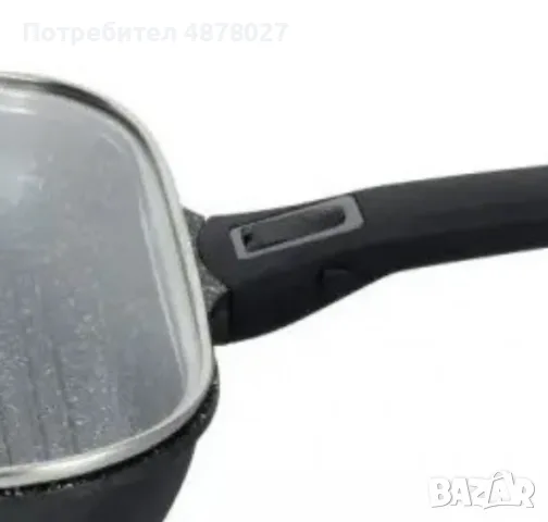 Тиган грил с капак Bohmann, 28х28х5.5см., Лят алуминий, Подвижна дръжка, Индукция, снимка 5 - Съдове за готвене - 55675008