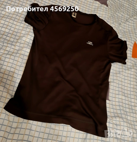 Спортна мъжка тениска Kalenji (Decathlon) – размер S (Черна) без забележки , снимка 2 - Тениски - 55066906
