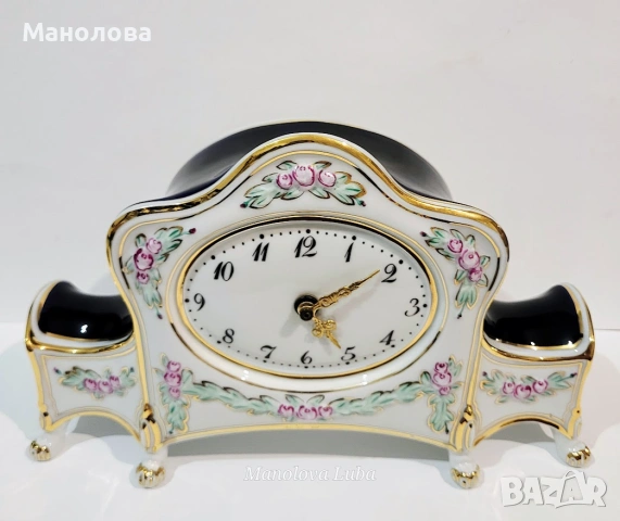 Порцеланов настолен часовник Royal Dux Bohemia Komtesa в стил Empir., снимка 2 - Други ценни предмети - 55255737