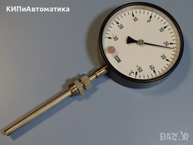 биметален термометър WEC 4375R-150 Ø160 mm G1/2 -30/+50°C L-150mm, снимка 8 - Резервни части за машини - 54525777