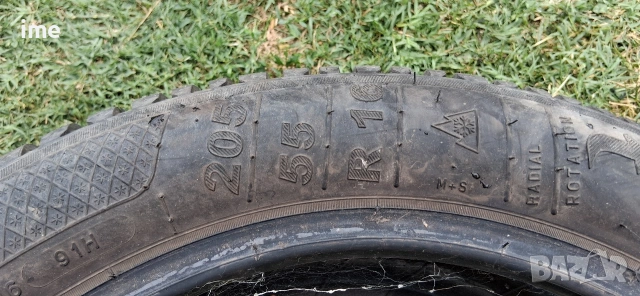2бр зимни гуми 205/55R16 Kleber Krisalp HP3. DOT 3422. 6mm дълбочина на шарката. Цената е за 2бр., снимка 4 - Гуми и джанти - 55139958